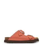 Scholl Slapi dama Coral/Argintiu - piele naturala