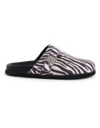 Scholl Slapi Pescura Charlene - negru - piele ecologica - imprimeu zebra - talpa EVA -