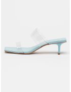 Schutz Papuci cu toc si model transparent Ariella - Albastru pastel