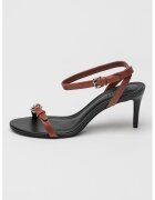Schutz Sandale din piele Aurora - Negru/Caramel