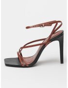 Schutz Sandale din piele cu barete multiple Bari - Maro deschis