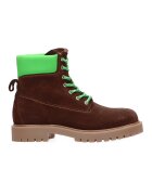 Scotch & Soda Bocanci de piele intoarsa - Maro cognac/Verde lime