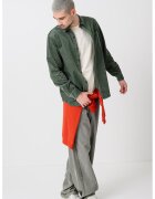 Scotch & Soda Camasa de bumbac cu maneci cazute - Verde feriga
