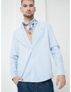 Scotch & Soda Camasa oxford din bumbac cu dungi - Alb/Albastru deschis