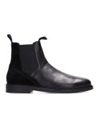 Scotch & Soda Ghete Chealsea de piele si piele intoarsa - Negru