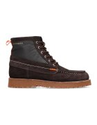 Scotch & Soda Ghete cu garnituri de piele intoarsa - Maro inchis/Portocaliu/Maro taupe