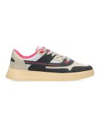 Scotch & Soda Pantofi sport colorblock cu garnituri de piele intoarsa - Coral/Gri inchis/Bej deschis
