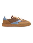 Scotch & Soda Pantofi sport cu talpa plata si garnituri de piele intoarsa - Albastru lavanda/Caramel