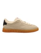 Scotch & Soda Pantofi sport de piele intoarsa cu garnituri de lana - Maro nisip