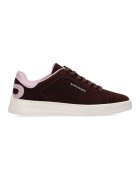 Scotch & Soda Pantofi sport low-cut de piele intoarsa - Maro cognac/Roz pastel