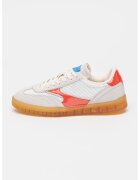 Scotch & Soda Pantofi sport low-cut wedge cu garnituri din piele intoarsa - Portocaliu/Alb murdar