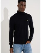 Scotch & Soda Pulover slim fit cu guler inalt - Gri antracit