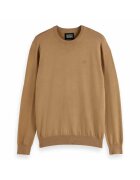 Scotch & Soda Pulover uni cu decolteu la baza gatului - Maro deschis