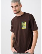 Scotch & Soda Tricou de bumbac cu design grafic - Maro inchis/Turcoaz