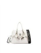  SECRET PON PON. - Geanta crossbody din piele ecologica Astrea - Alb