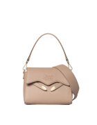  SECRET PON PON. - Geanta crossbody din piele ecologica cu clapa Iduna Lux - Roz prafuit