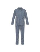 Seidensticker Pijama de bumbac cu dungi - Albastru inchis