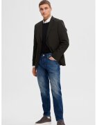 Selected Homme Blugi drepti cu aspect decolorat - Albastru