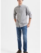 Selected Homme Blugi slim fit cu talie medie - Albastru inchis