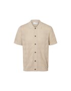 Selected Homme Camasa barbati 16097564 - Bumbac organic - Bej - Bej