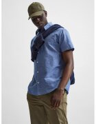 Selected Homme Camasa din amestec de in si bumbac organic - Albastru deschis