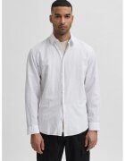 Selected Homme Camasa regular fit de bumbac organic si in - Alb