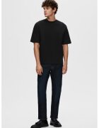 Selected Homme Tricou supradimensionat cu maneci cazute Oscar - Negru