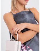 SELF-PORTRAIT Geanta minaudiere din piele cu funda cu cristale - Roz pal