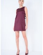 SELF-PORTRAIT Rochie din satin cu decupaje laterale - Violet tyrian