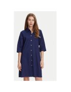 Selmark Camasa stil rochie dama BM033 - Bumbac - Bleumarin - Bleumarin
