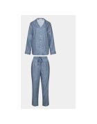 Selmark Pijama dama - 302994618 - Viscoza/Bumbac - Albastru