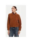 Serge Pariente Geaca din piele dama CLOTHILDE VS - Piele intoarsa - Maro - Maro
