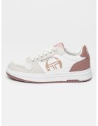 Sergio Tacchini Pantofi sport de piele ecologica cu model colorbock - Alb/Gri deschis/Rosu stins