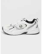 Sergio Tacchini Pantofi sport demi-wedge de plasa cu insertii de piele ecologica Portland - Alb optic/Argintiu