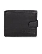 Sergio Tacchini Portofel pliabil de piele cu logo discret 166973 - Negru