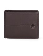 Sergio Tacchini Portofel pliabil de piele - Maro taupe