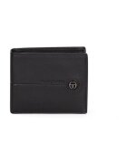 Sergio Tacchini Portofel pliabil de piele - Negru