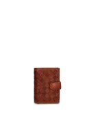 Sergio Valentini Portofel din piele cu aspect tesut Eldoro Elite - Maro