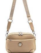 SilverPolo Geanta crossbody cu aspect texturat - Maro nisip