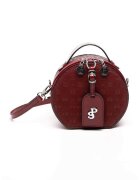 SilverPolo Geanta crossbody cu fermoar - Rosu inchis