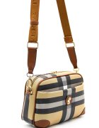 SilverPolo Geanta crossbody cu logo - Galben sofran/Gri inchis