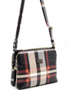 SilverPolo Geanta crossbody cu model - Alb/Bleumarin