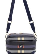SilverPolo Geanta crossbody de piele ecologica in carouri - Albastru ultramarin