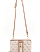 SilverPolo Geanta crossbody din piele ecologica cu logo - Roz prafuit