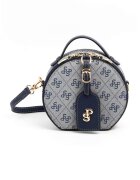 SilverPolo Geanta crossbody din piele ecologica cu model - Gri deschis/Albastru inchis
