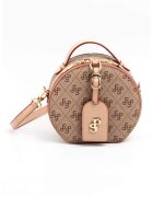 SilverPolo Geanta crossbody din piele ecologica cu model - Maro inchis/Bej inchis