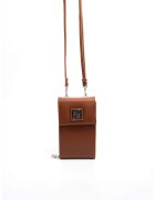 SilverPolo Geanta crossbody din piele ecologica - Maro scortisoara - 19X11X4