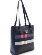 SilverPolo Geanta de piele ecologica - Bleumarin