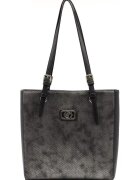 SilverPolo Geanta shopper de piele ecologica - Gri inchis