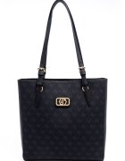 SilverPolo Geanta shopper de piele ecologica - Negru